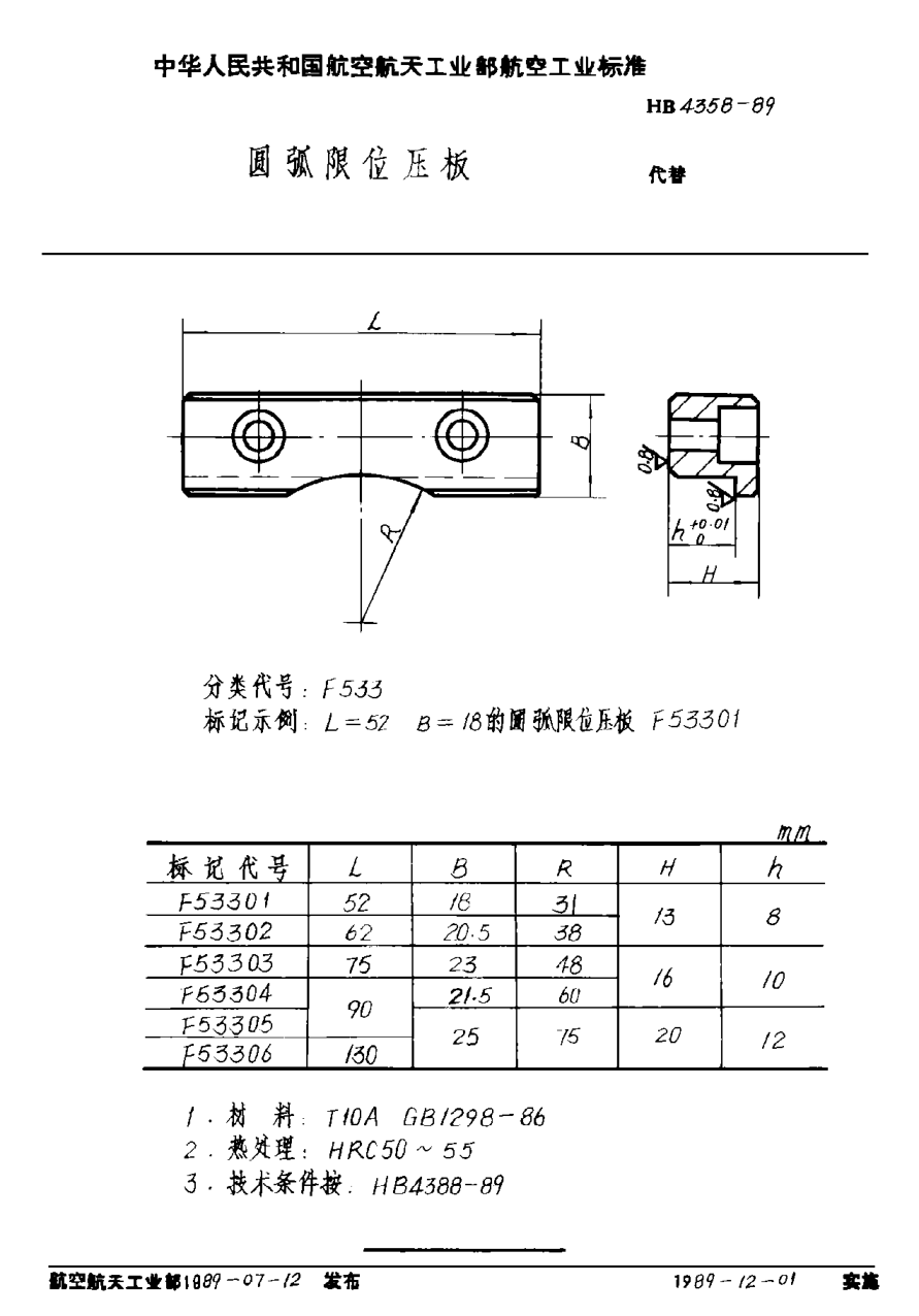 HB 4358-1989圆弧限位压板