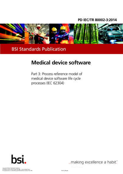 PD IEC/TR 80002-3-2014  Medical device software. Process reference model of medical device software life cycle processes (IEC 62304)