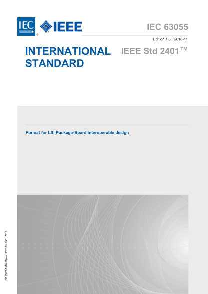 IEC 63055-2016 LSI封装板可互操作设计格式 Format for LSI-Package-Board interoperable design
