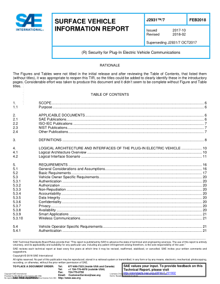 SAE J2931/7-2018  (R) Security For Plug-In Electric Vehicle Communications