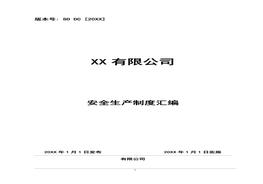 安全生产制度汇编docx