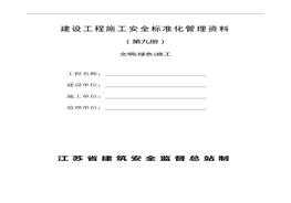 建设工程施工安全raybet雷电竞电竞app下载地址化管理资料第九册doc