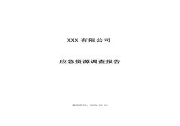 应急资源调查报告docx