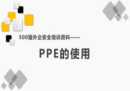 500强外企安全培训资料21：PPE的使用pptx