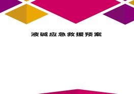 液碱应急救援预案精编版docx