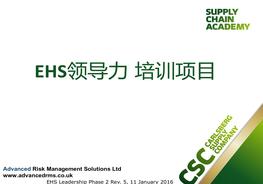 知名企业高级经理EHS领导力培训pptx