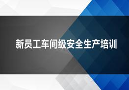 新员工车间级安全生产培训pptx
