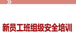 新员工班组级安全培训ppt