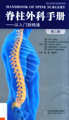 脊柱外科手册 从入门到精通 第二版（美）AilA.Baaj主编 董健，姜晓幸主译 2018年版