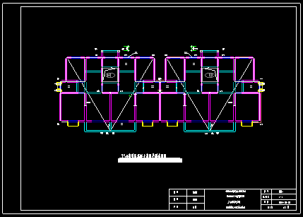 砼浇筑技术交底CAD附图：混凝土浇筑顺序平面布置图