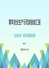 青年安全生产示范岗验收汇报pptx