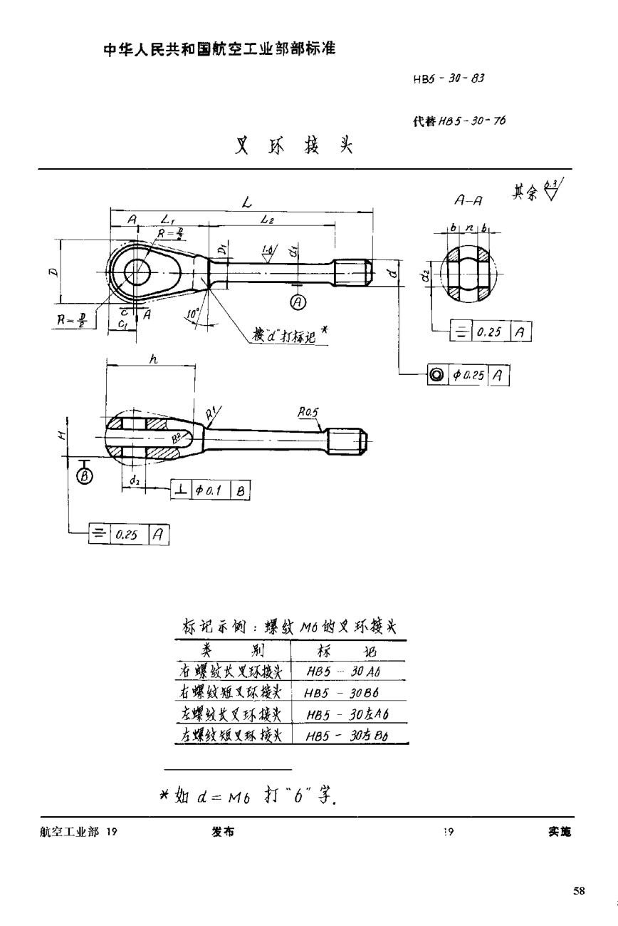 HB 5-30-1983叉环接头