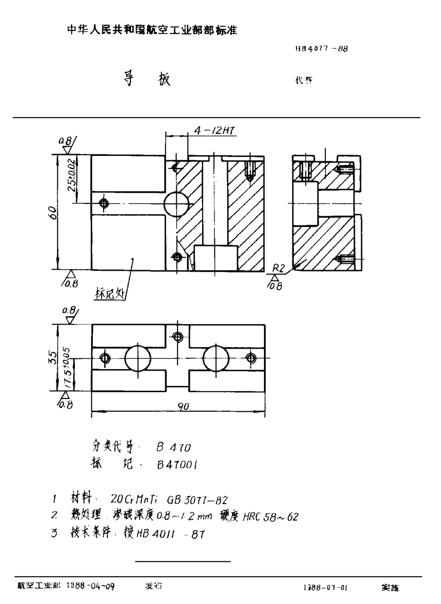 HB 4077-1988导板