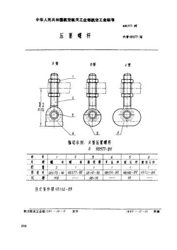 HB 577-1989压紧螺杆