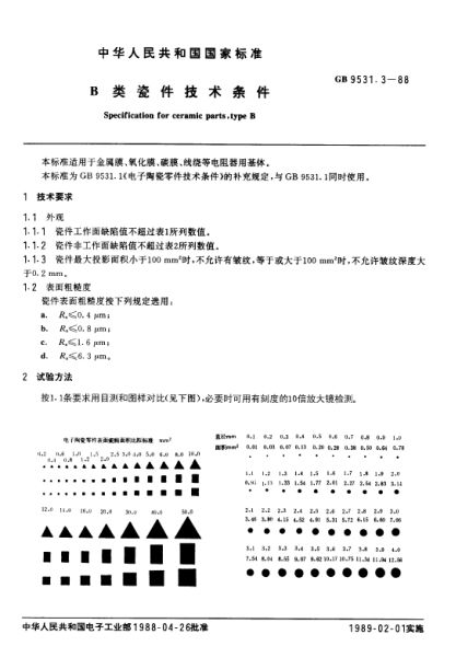 GB/T 9531.3-1988B  类瓷件技术条件