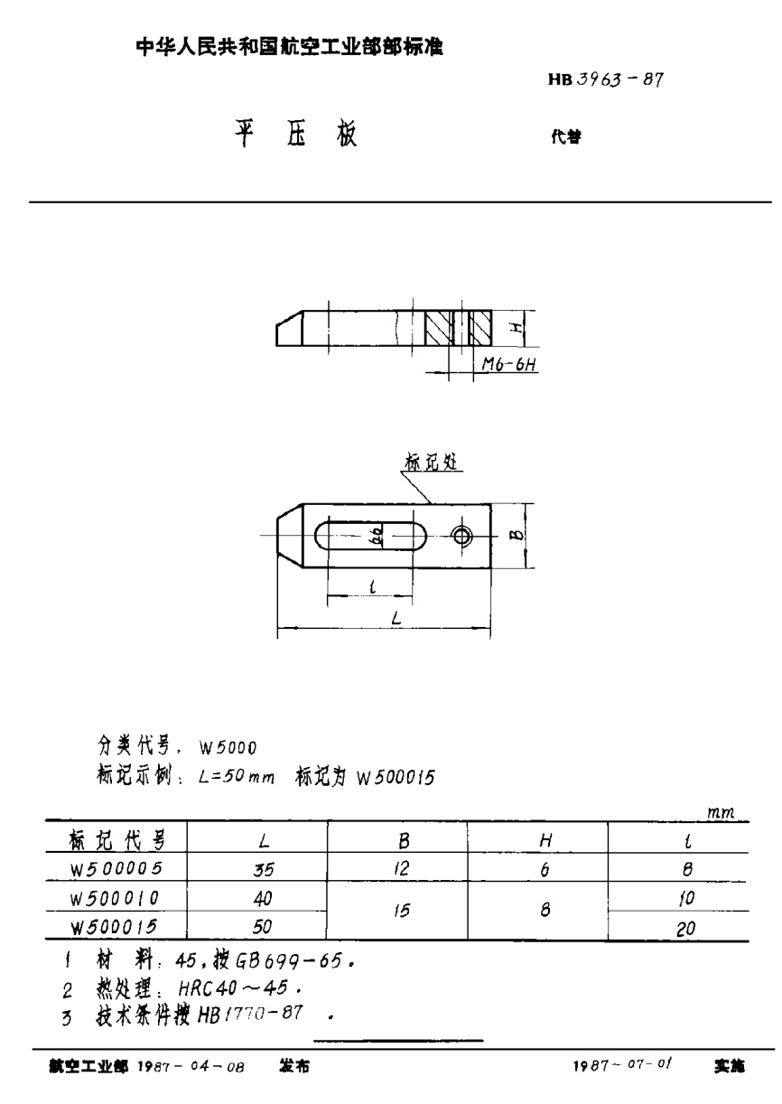 HB 3963-1987平压板