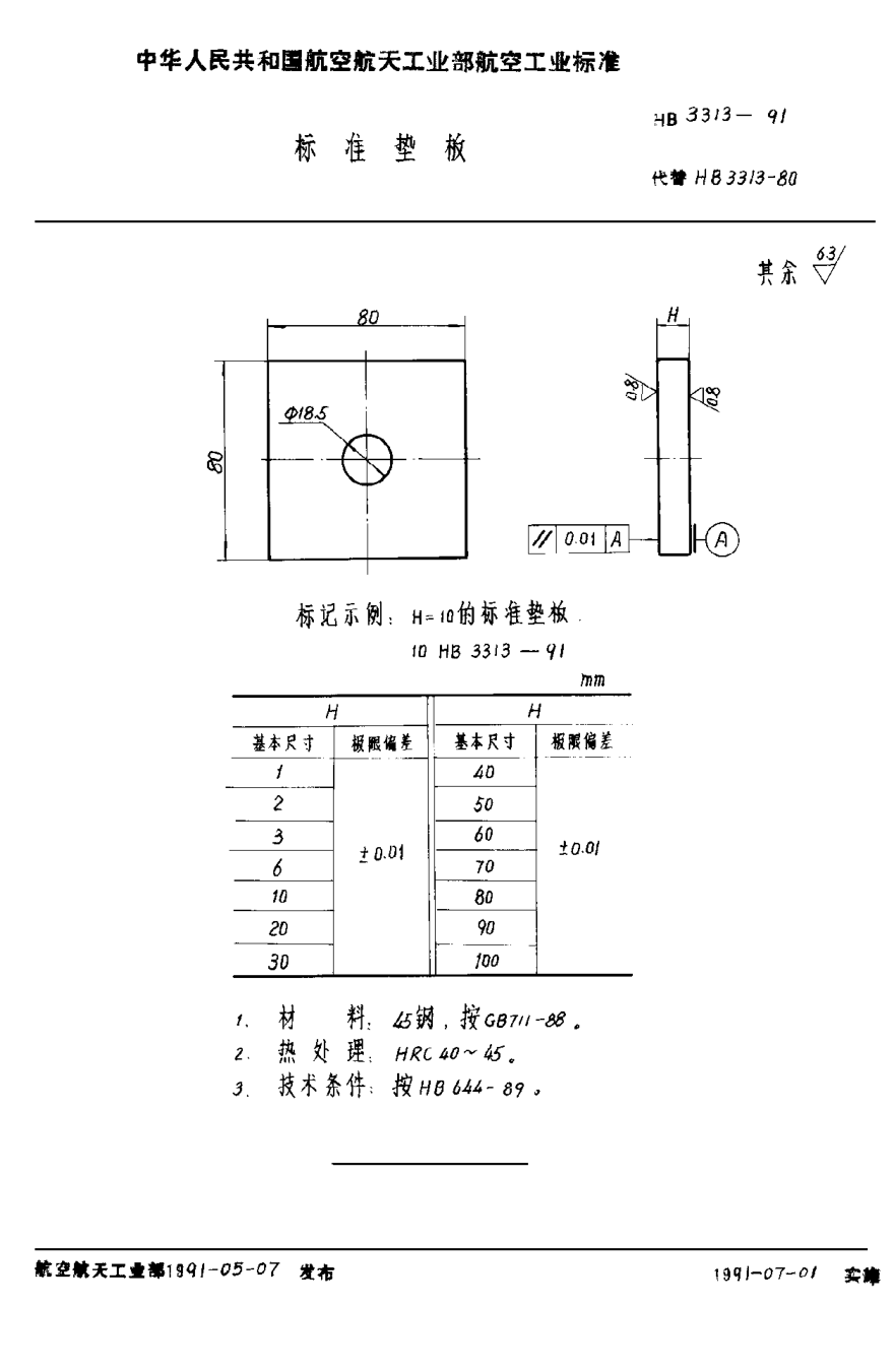 HB 3313-1991raybet雷电竞电竞app下载地址垫板
