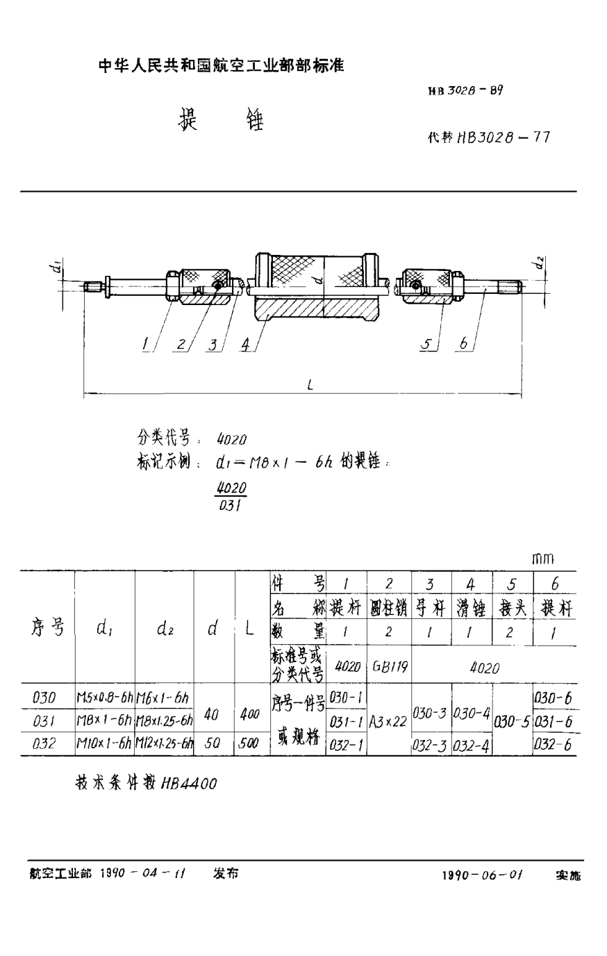 HB 3028-1989提锤