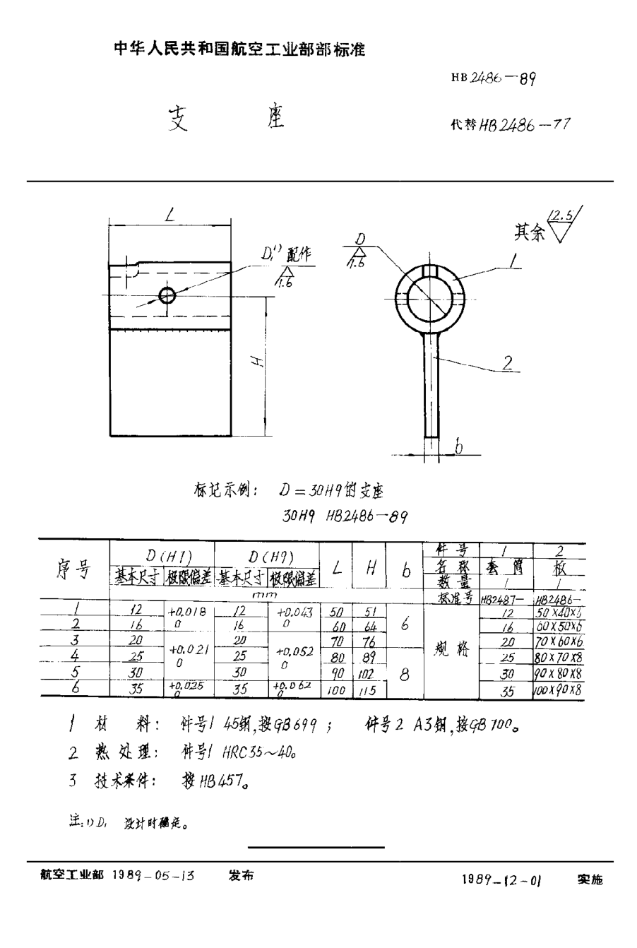 HB 2486-1989支座
