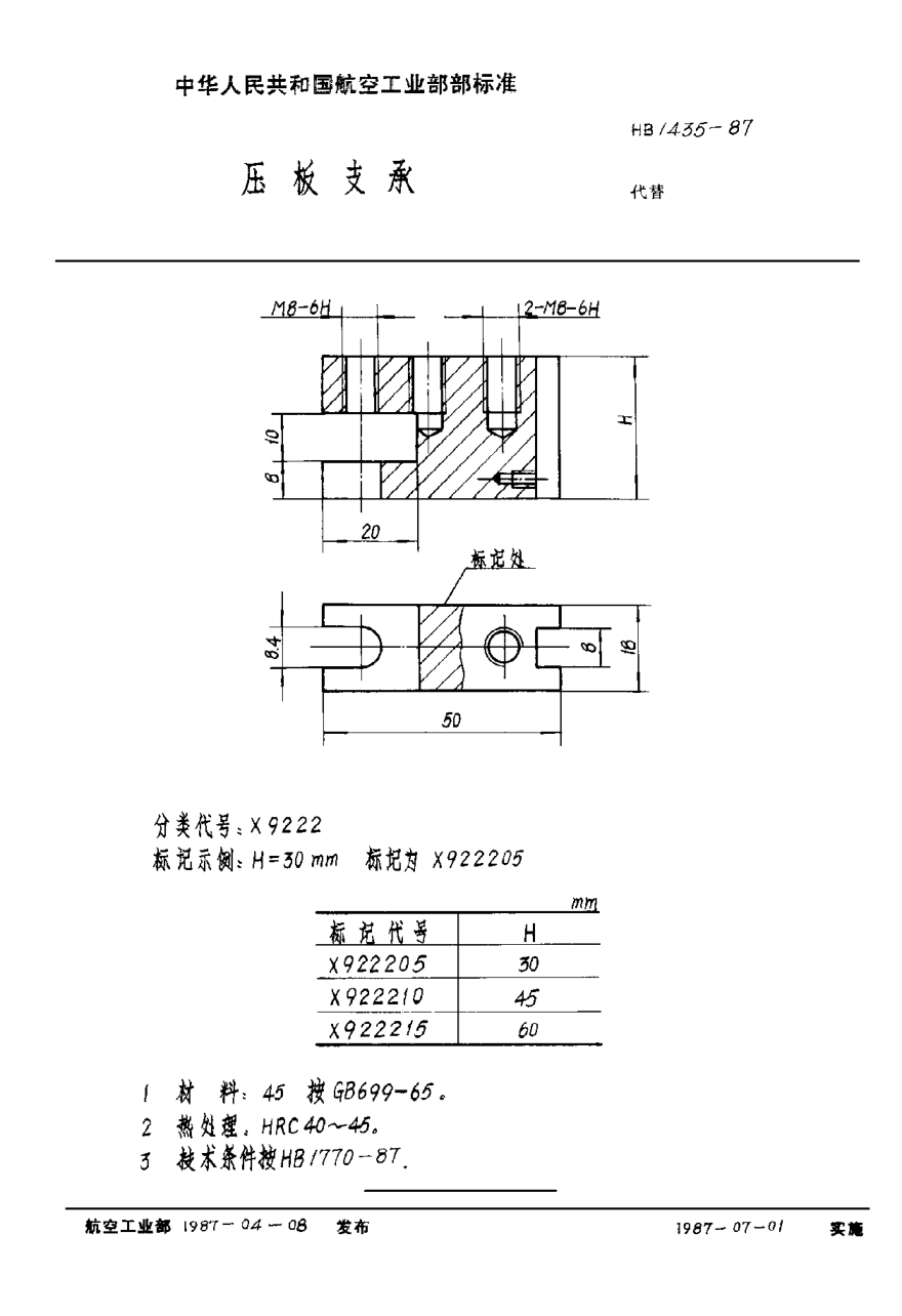 HB 1435-1987压板支承
