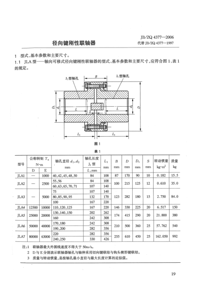 JB/ZQ 4377-2006径向键刚性联轴器