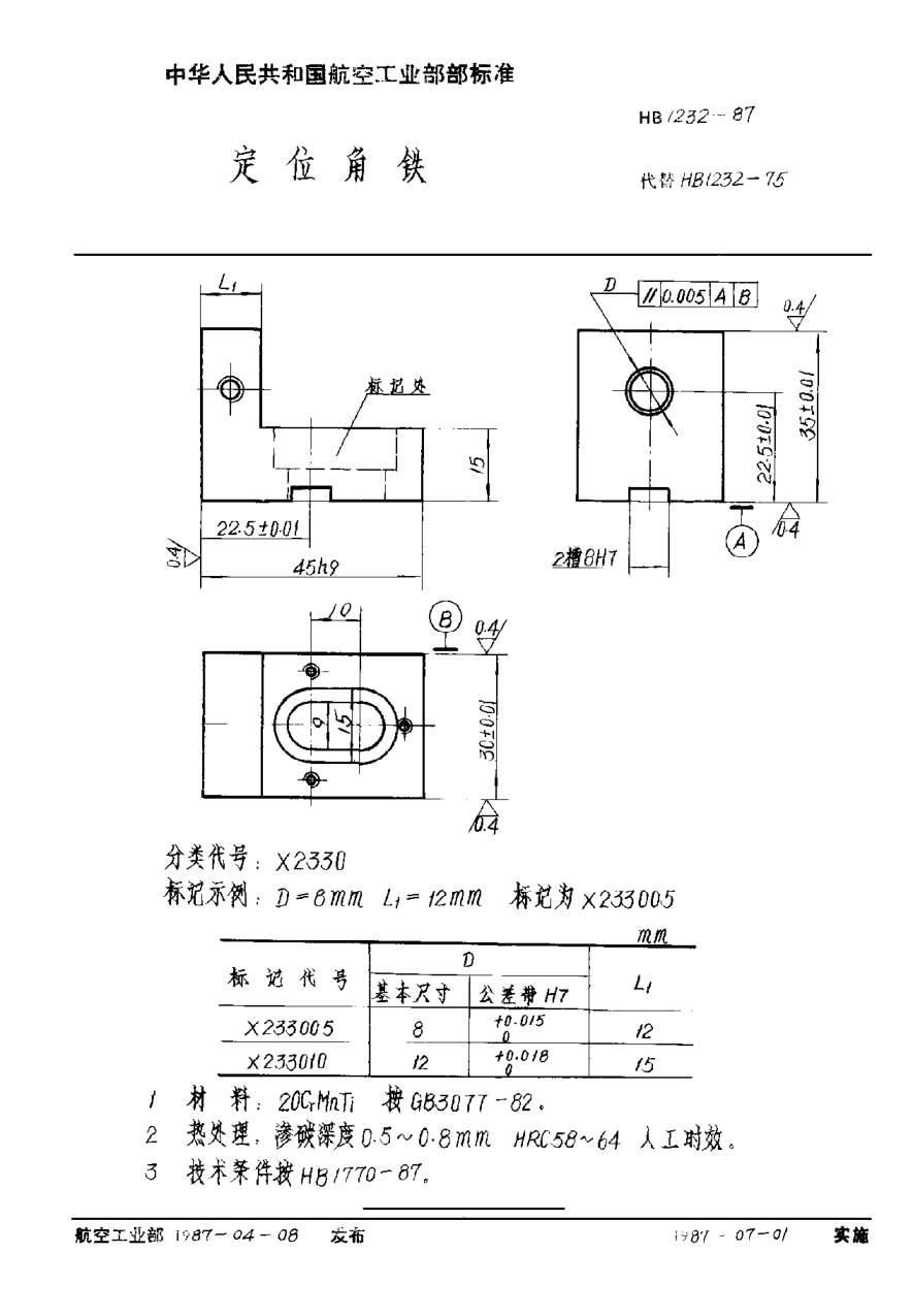 HB 1232-1987定位角铁