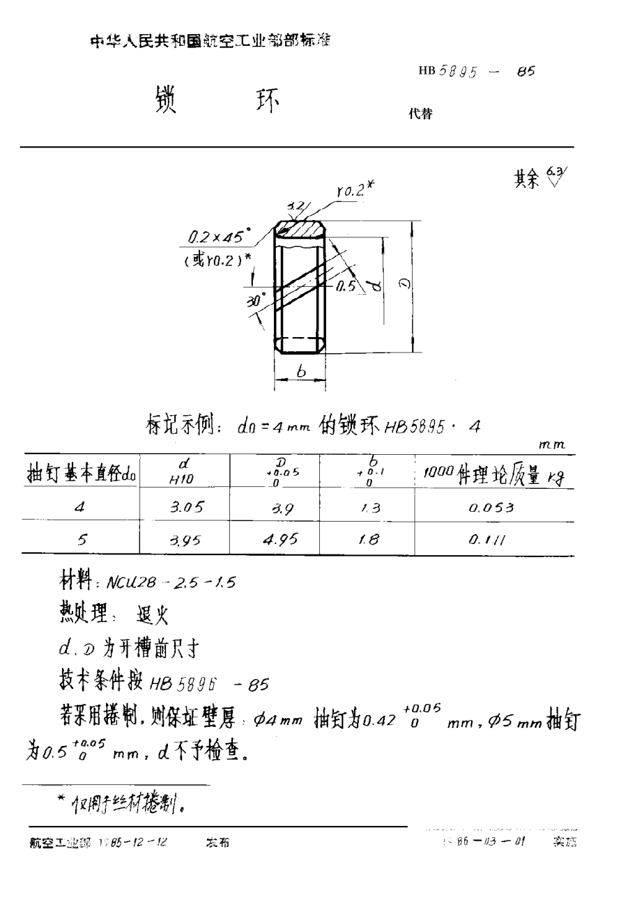 HB 5895-1985锁环