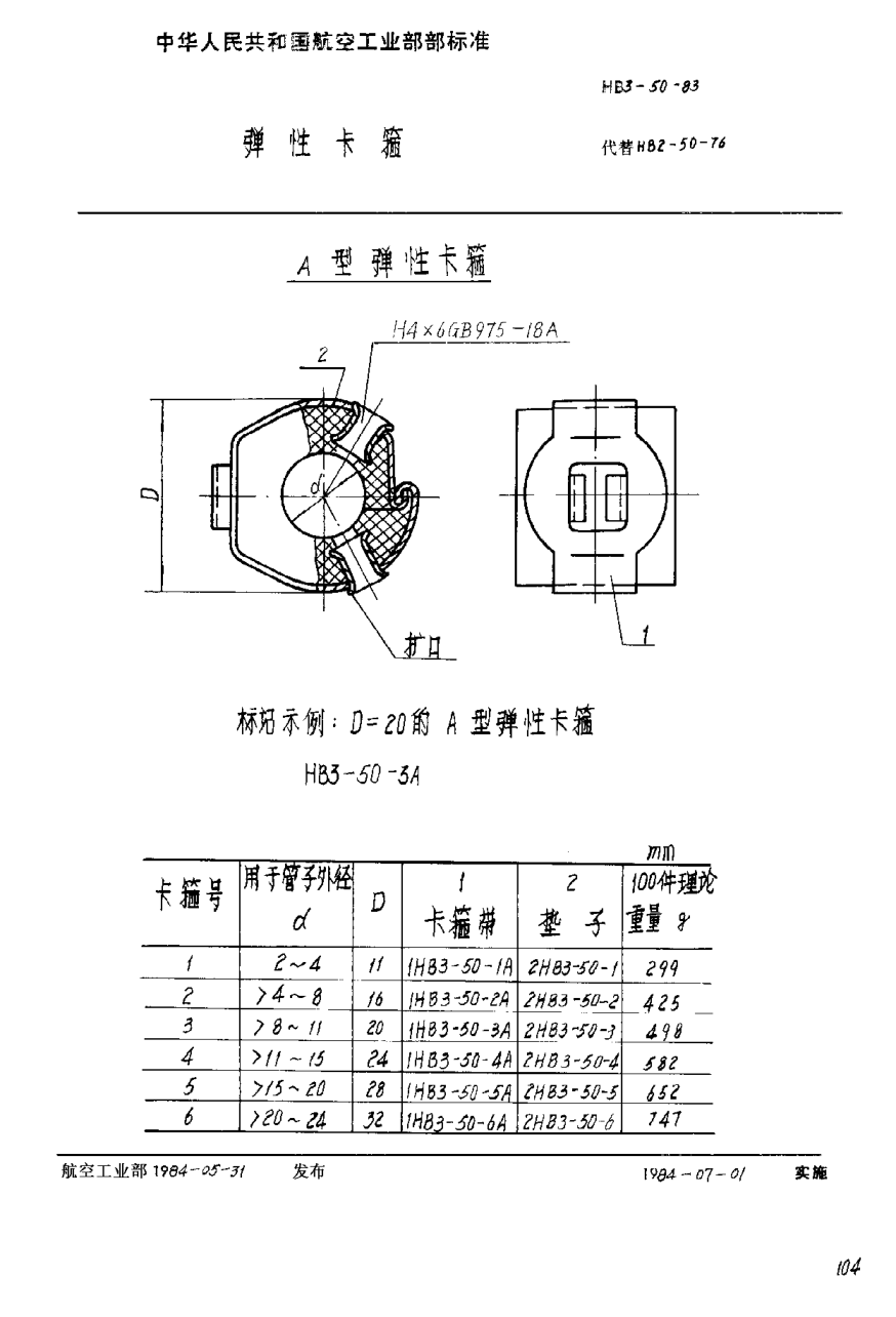 HB 3-50-1983弹性卡箍
