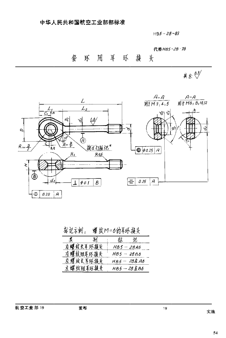HB 5-28-1983套环用耳环接头