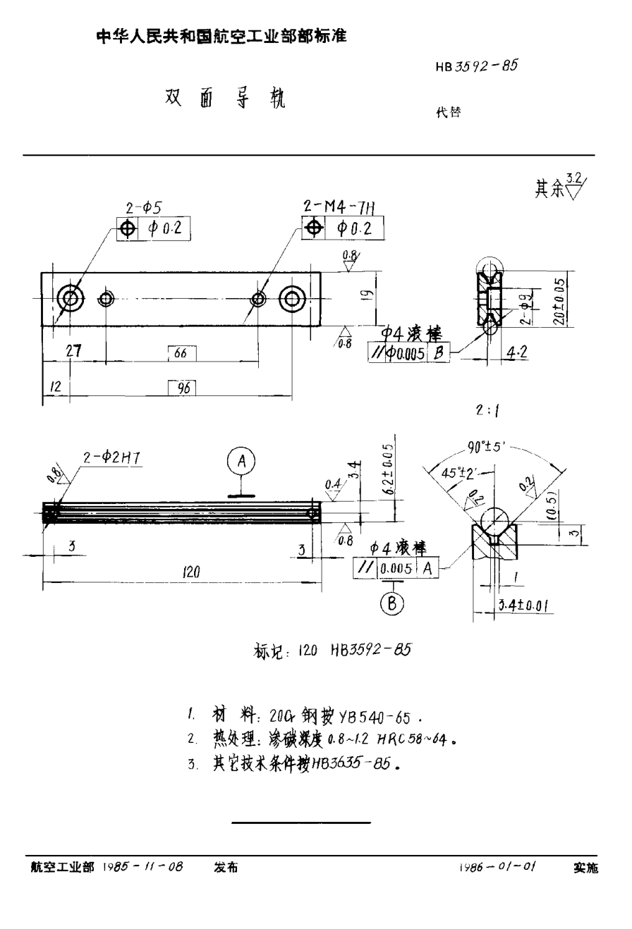 HB 3592-1985双面导轨