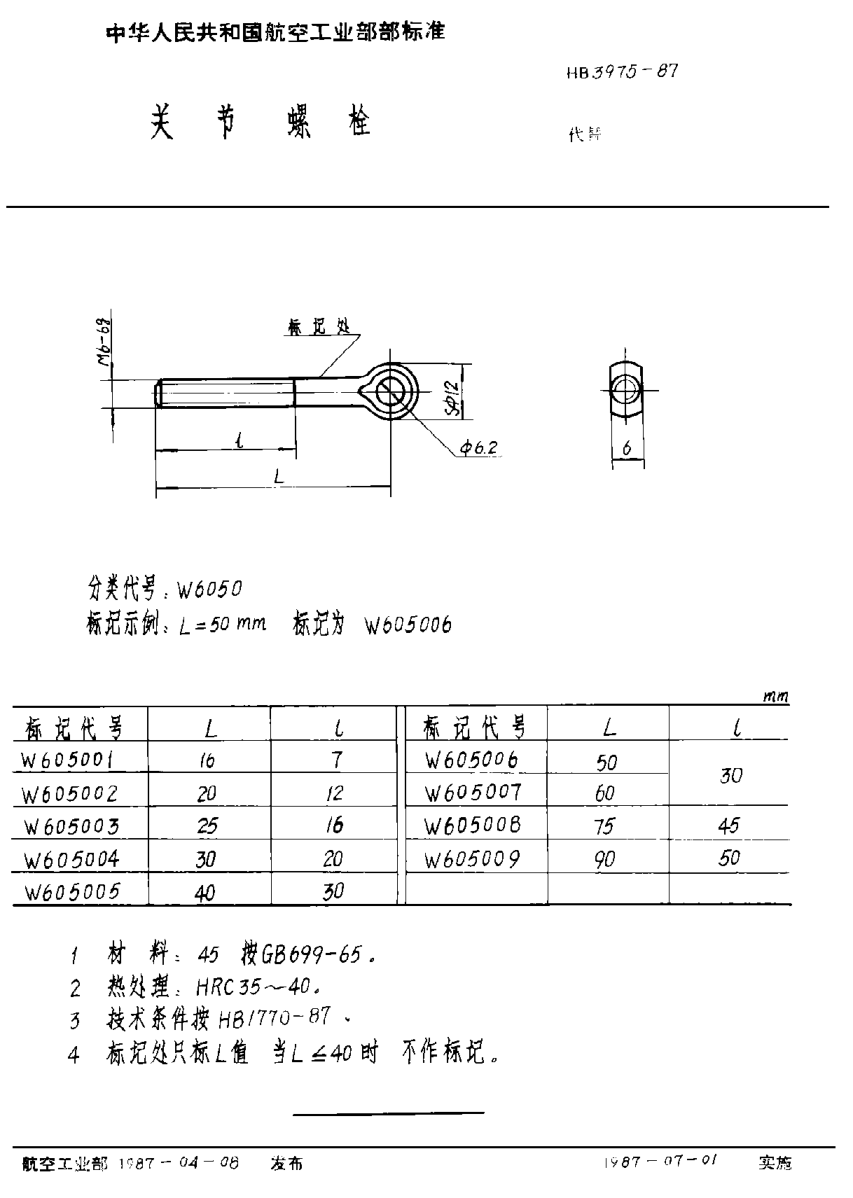 HB 3975-1987关节螺栓