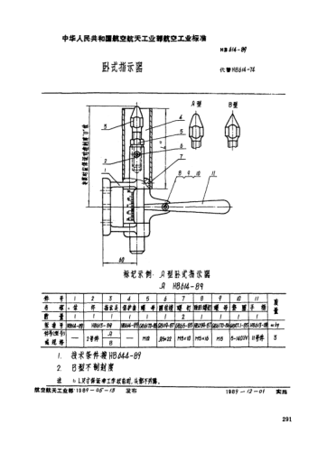 HB 614-1989卧式指示器