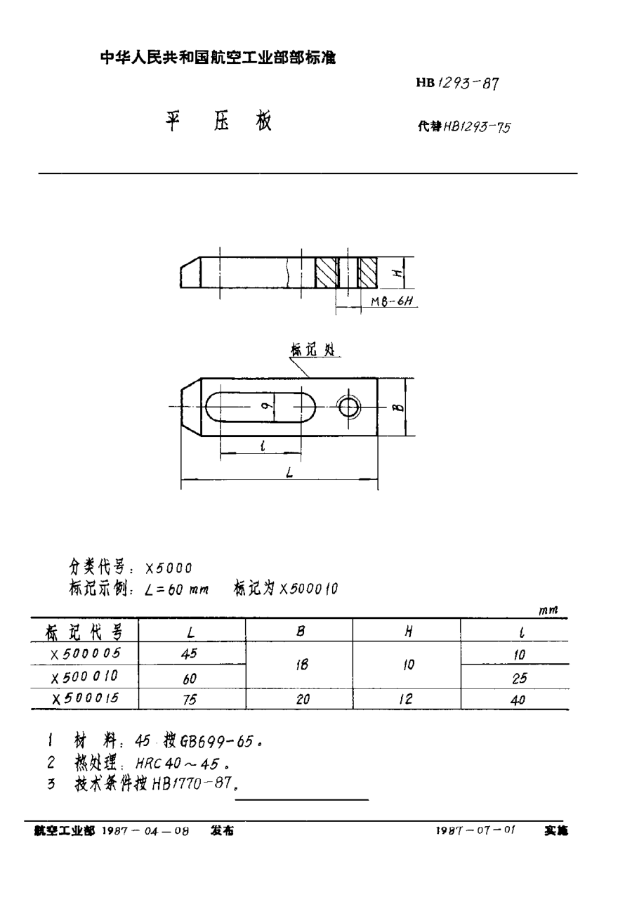 HB 1293-1987平压板