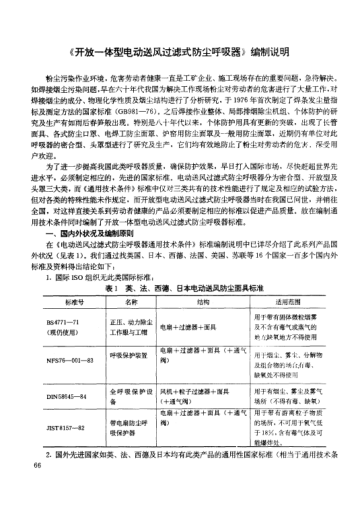 LD 7-1991(编制说明)开放一体型电动送风过滤式防尘呼吸器(编制说明)