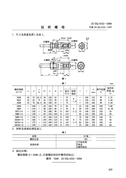 JB/ZQ 4332-2006拉杆螺母