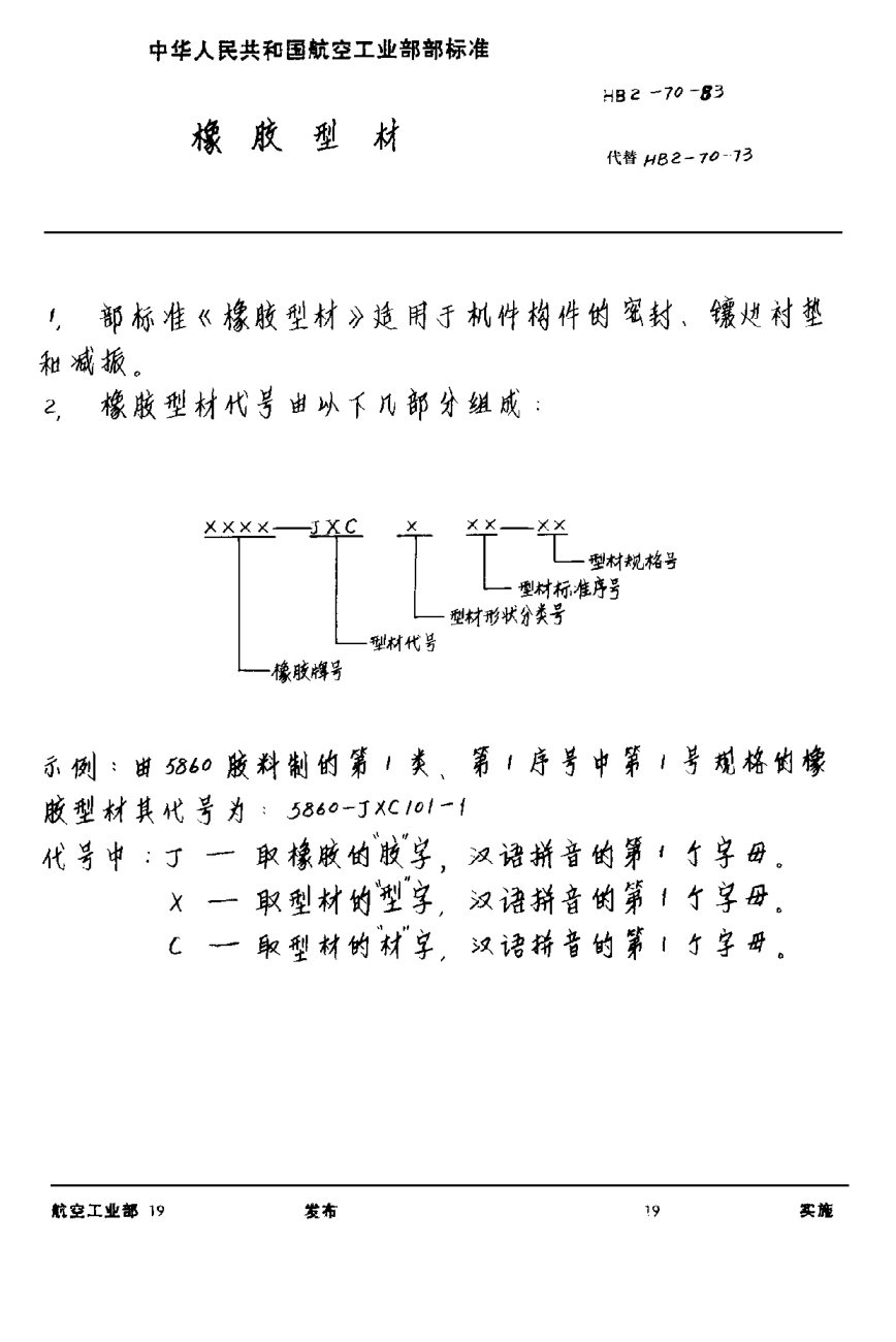 HB 2-70-1983橡胶型材