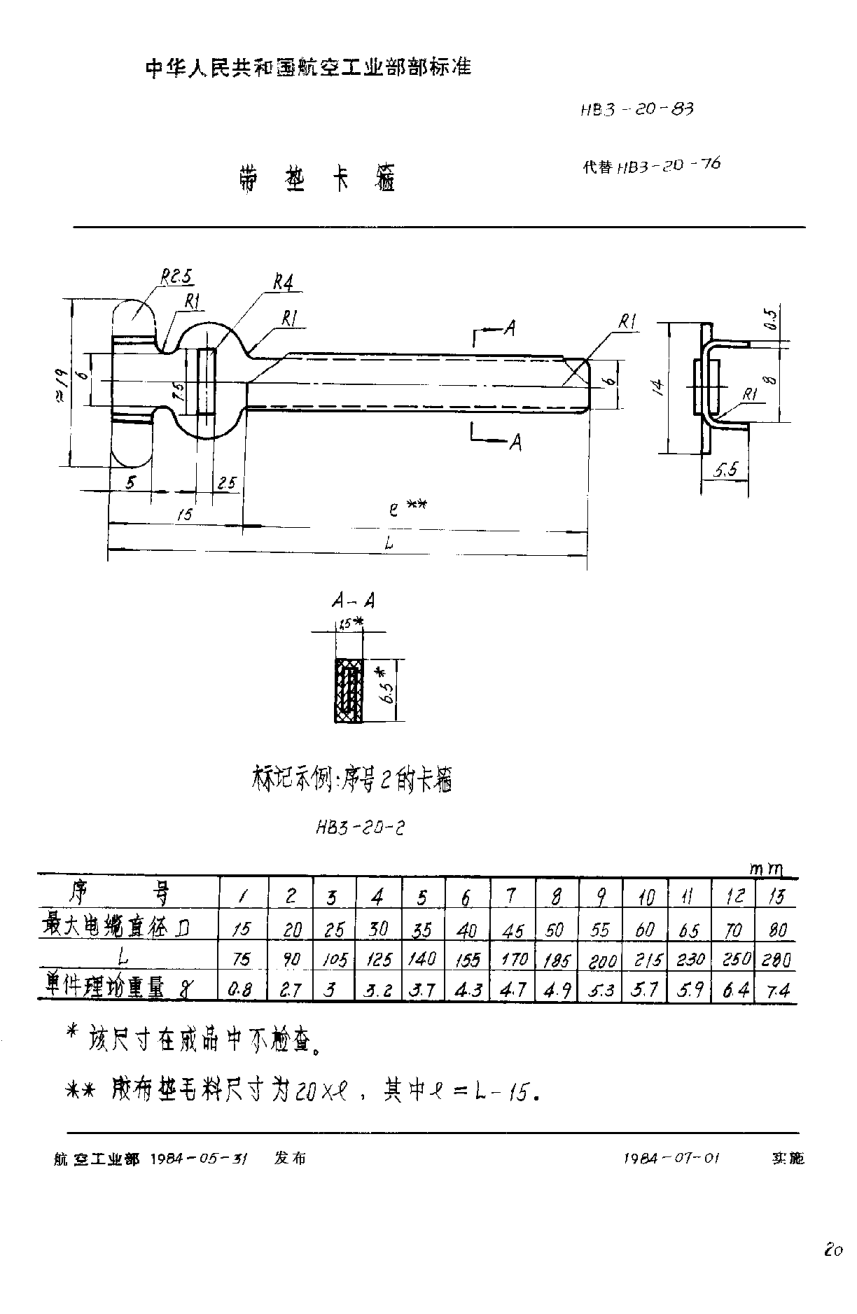 HB 3-20-1983带垫卡箍