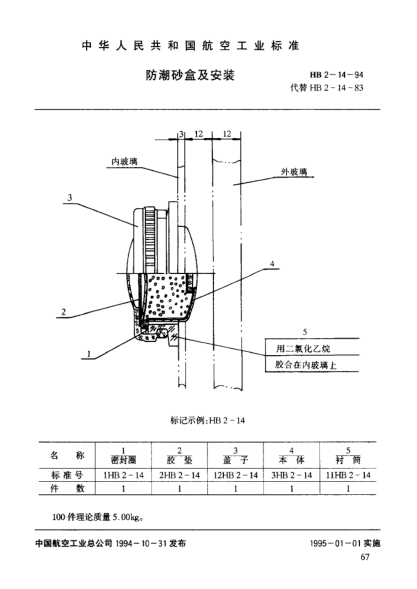 HB 2-14-1994防潮砂盒及安装