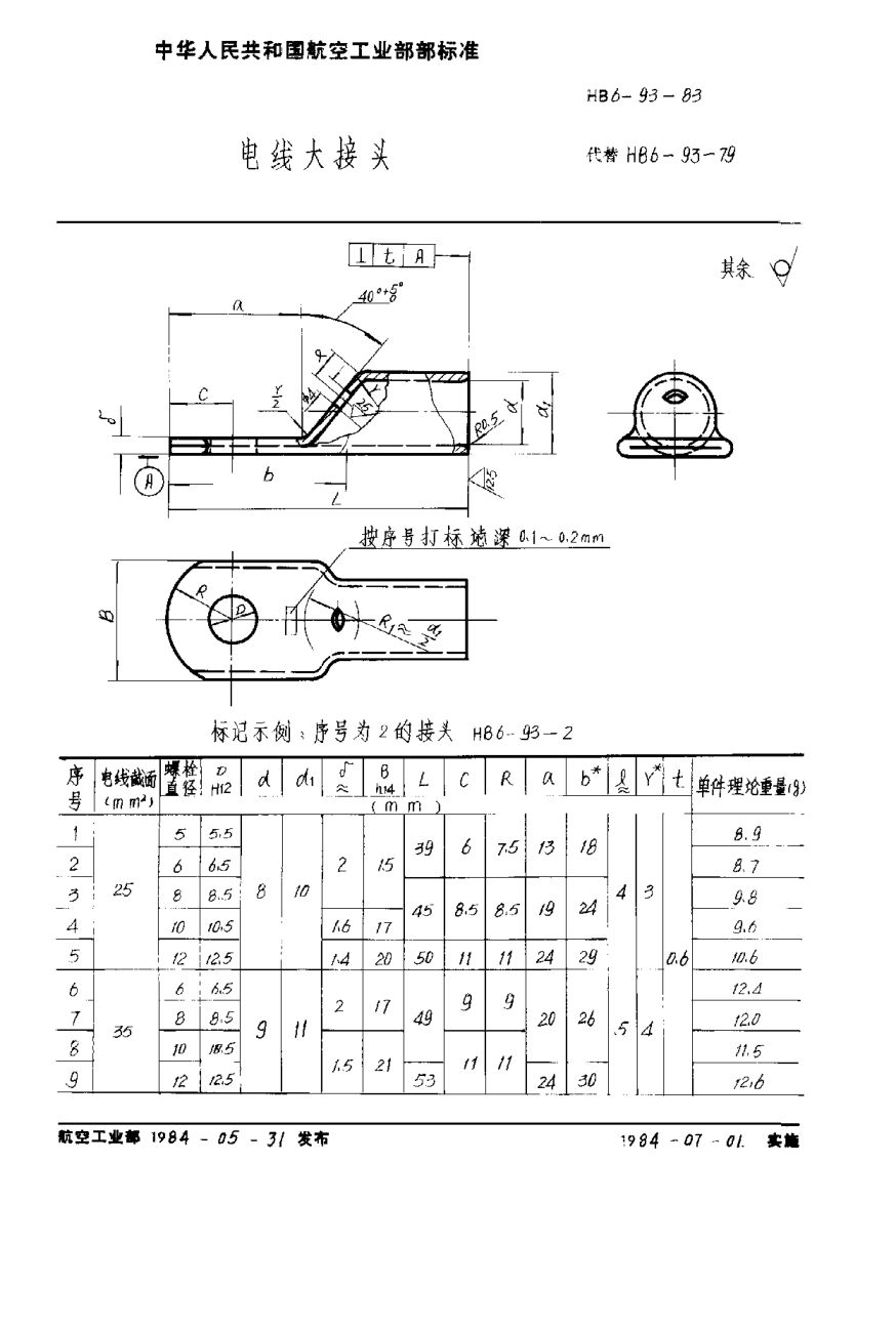 HB 6-93-1983电线大接头