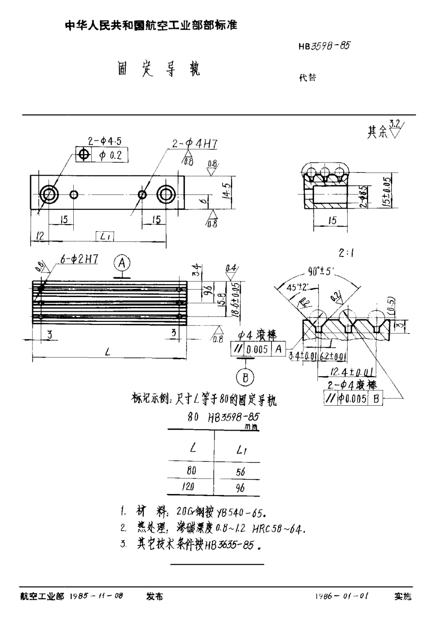 HB 3598-1985固定导轨