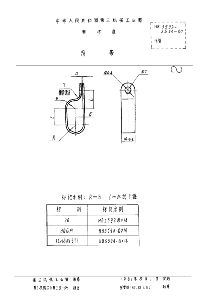 HB 5594-1980箍带
