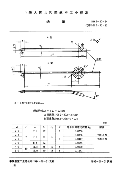 HB 2-30-1994通条