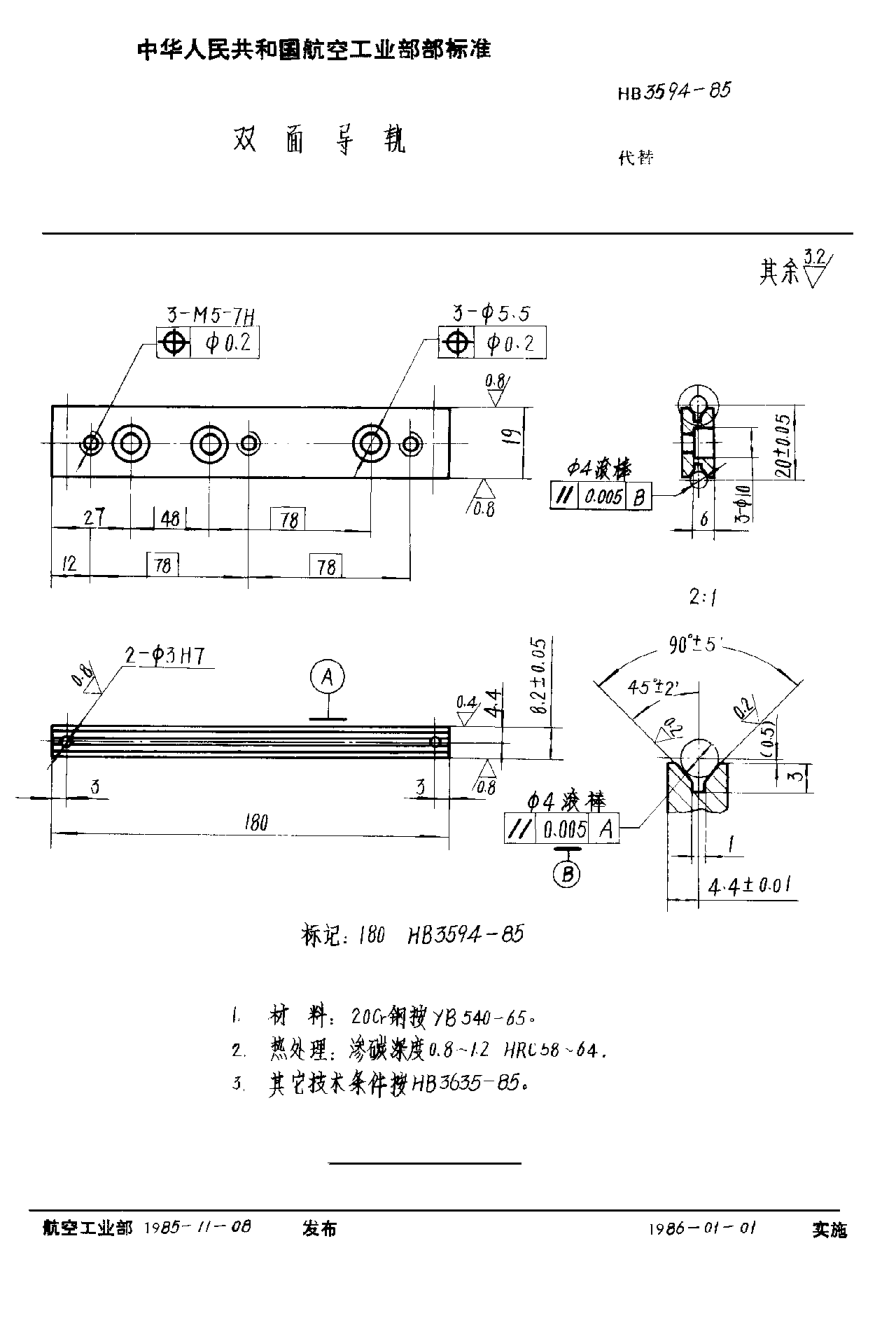 HB 3594-1985双面导轨