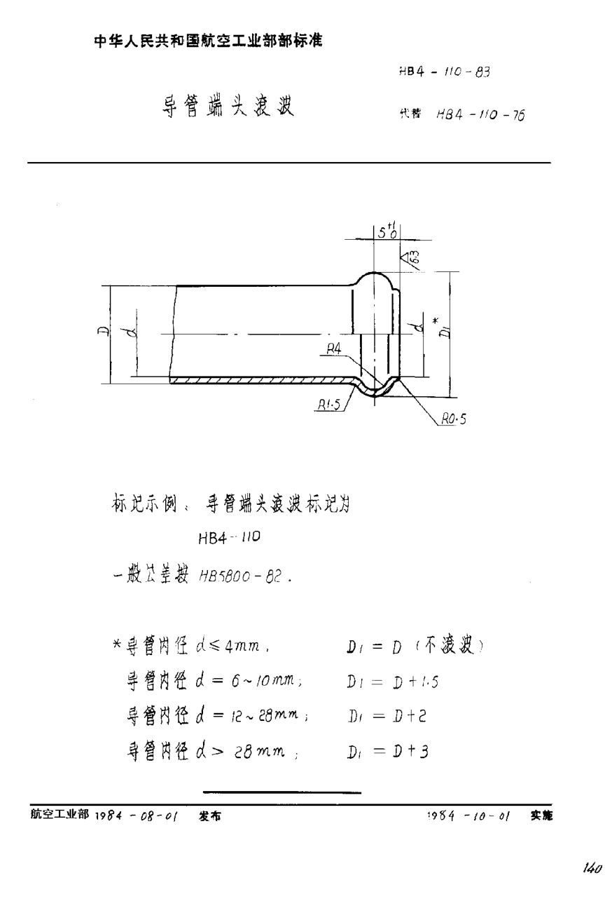 HB 4-110-1983导管端头滚波