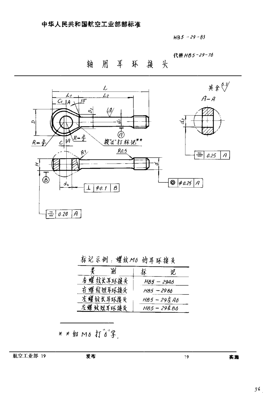 HB 5-29-1983轴用耳环接头
