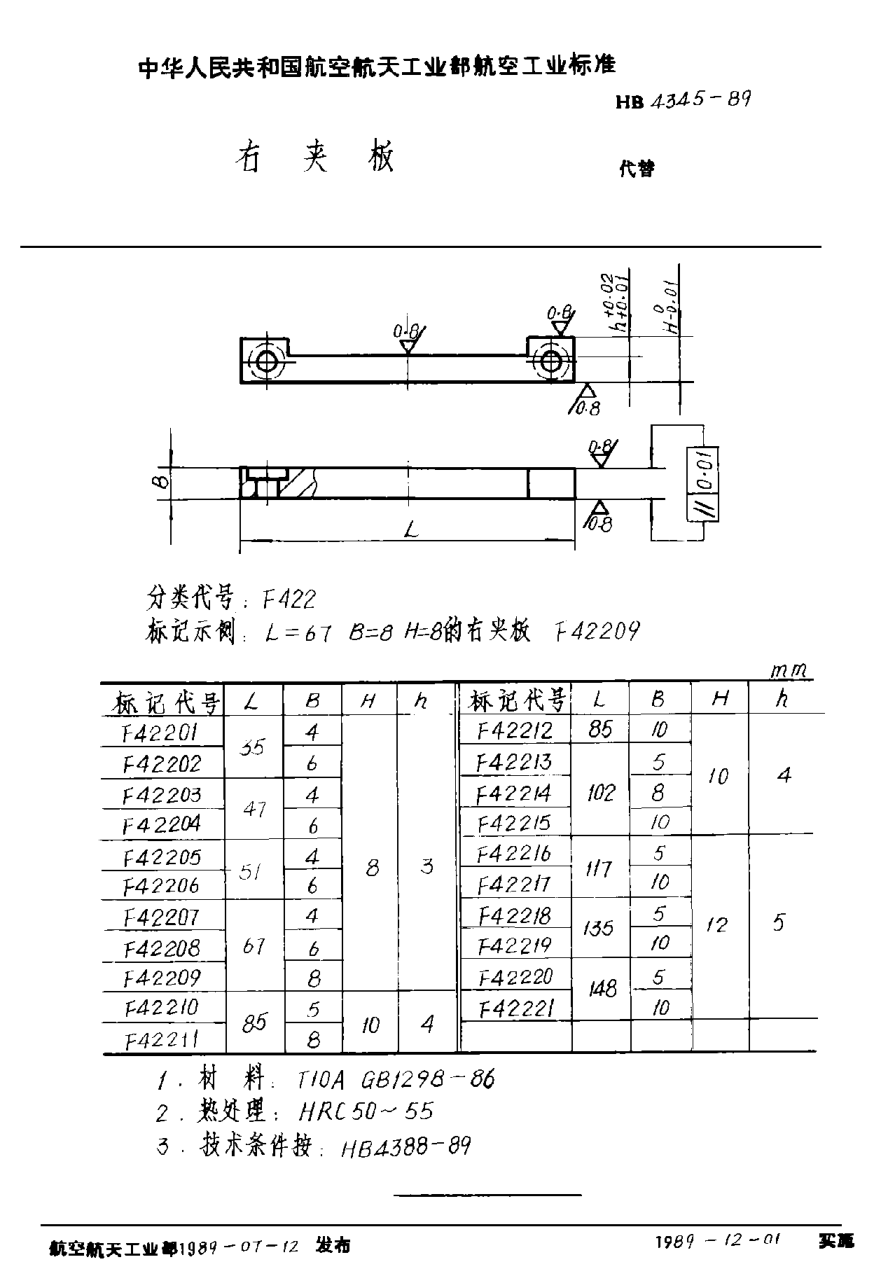 HB 4345-1989右夹板
