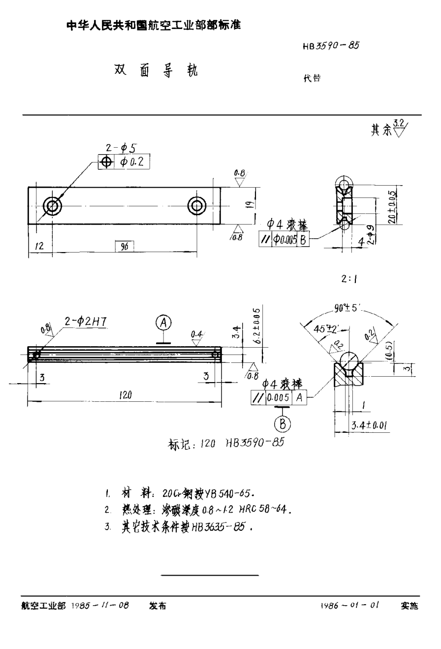 HB 3590-1985双面导轨