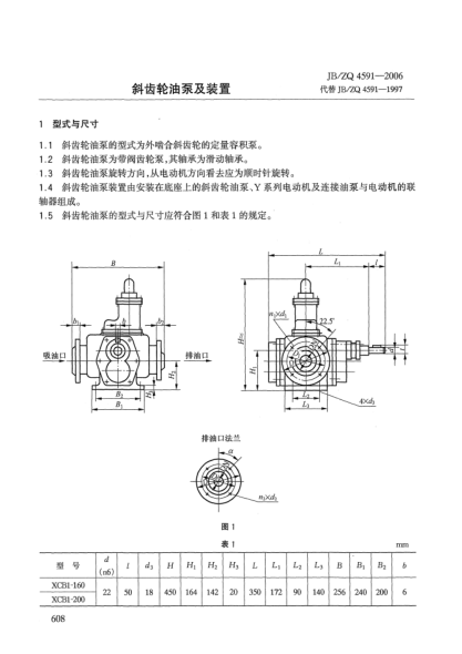 JB/ZQ 4591-2006斜齿轮油泵及装置