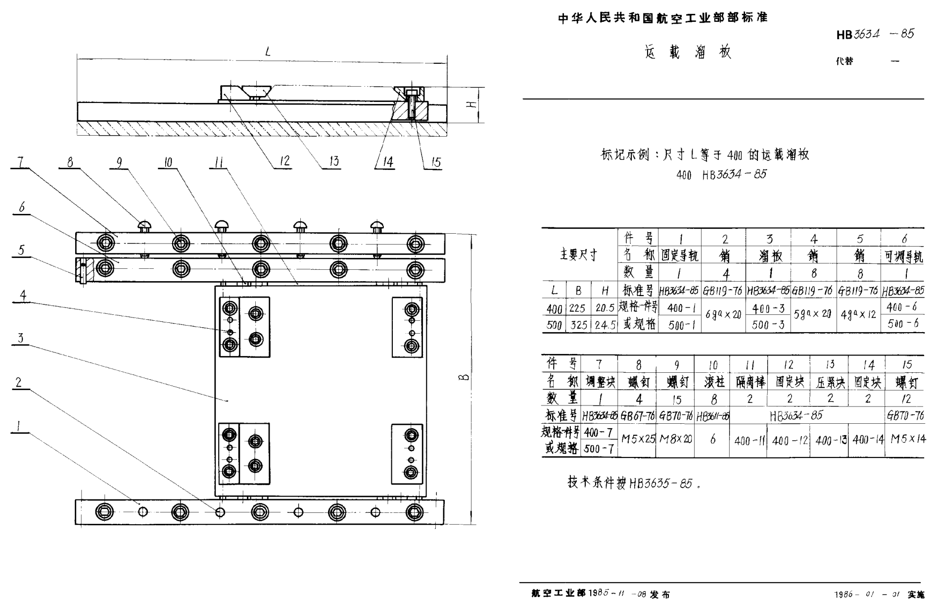 HB 3634-1985运载溜板