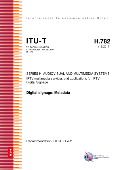 ITU-T H.782-2017  Digital signage: Metadata